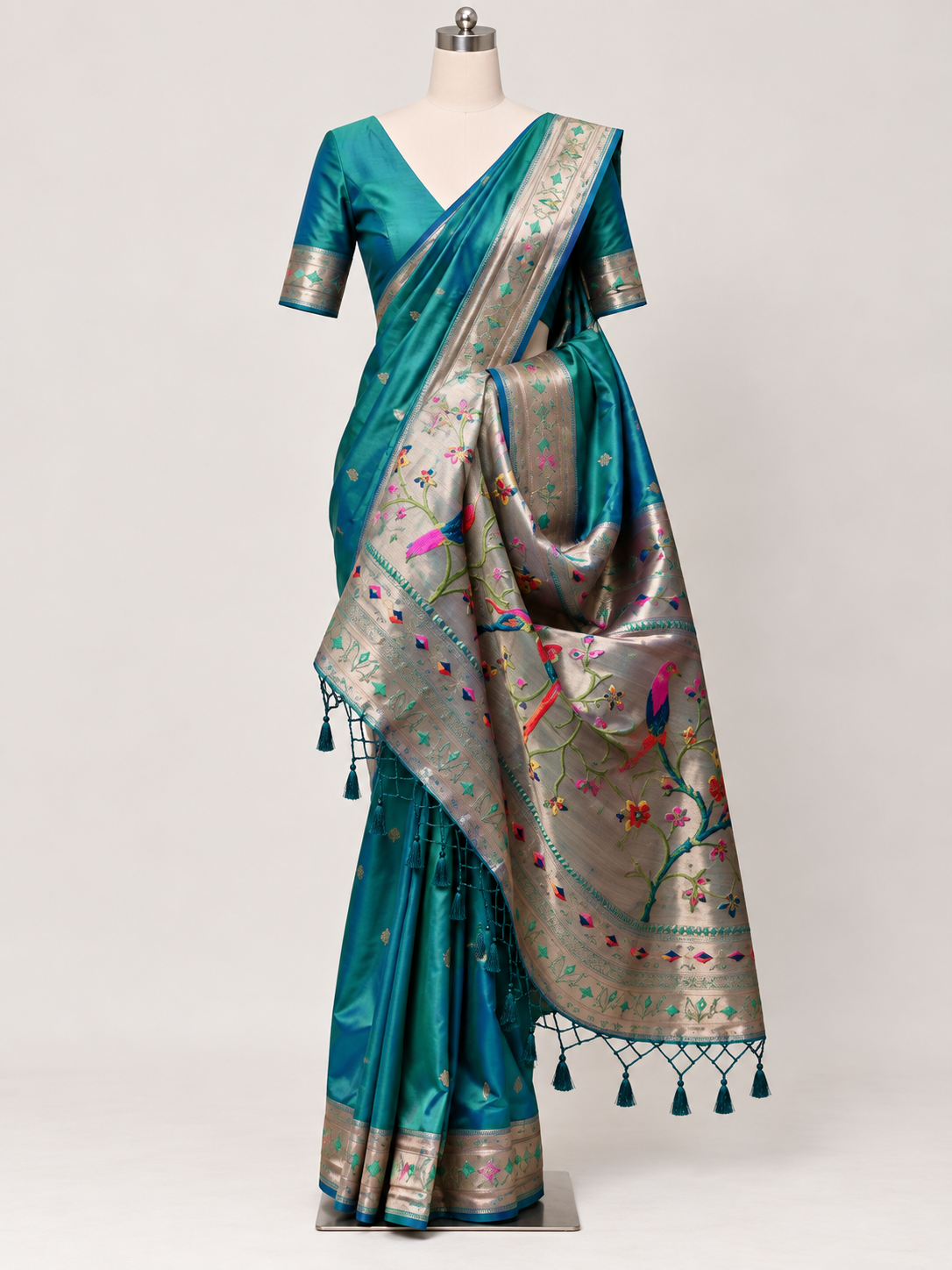 Banarsi Paithani with MeenaKari Butti