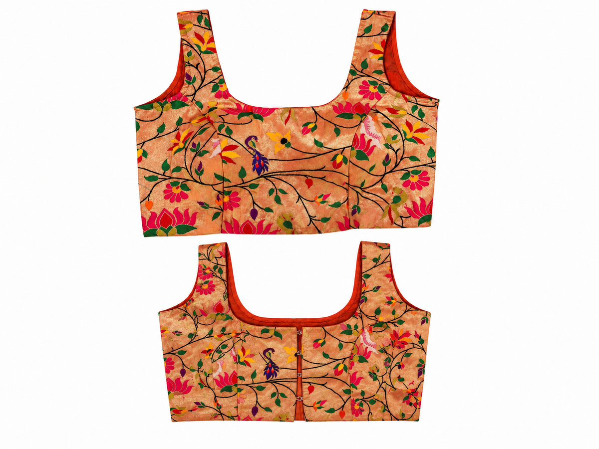 Allover Paithani Blouse Sleeveless