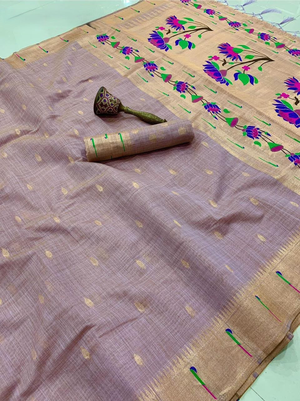 Muga cotton with Muniya border