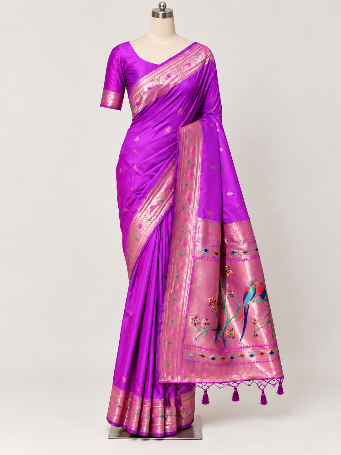 Banarsi Paithani with MeenaKari Butti