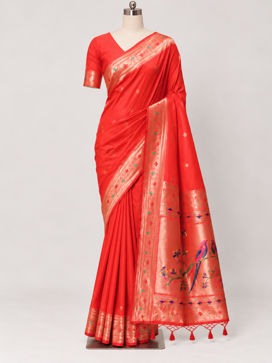 Banarsi Paithani with MeenaKari Butti