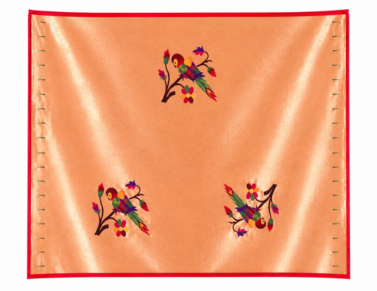 Colorful Parrot Motif Blouse Piece