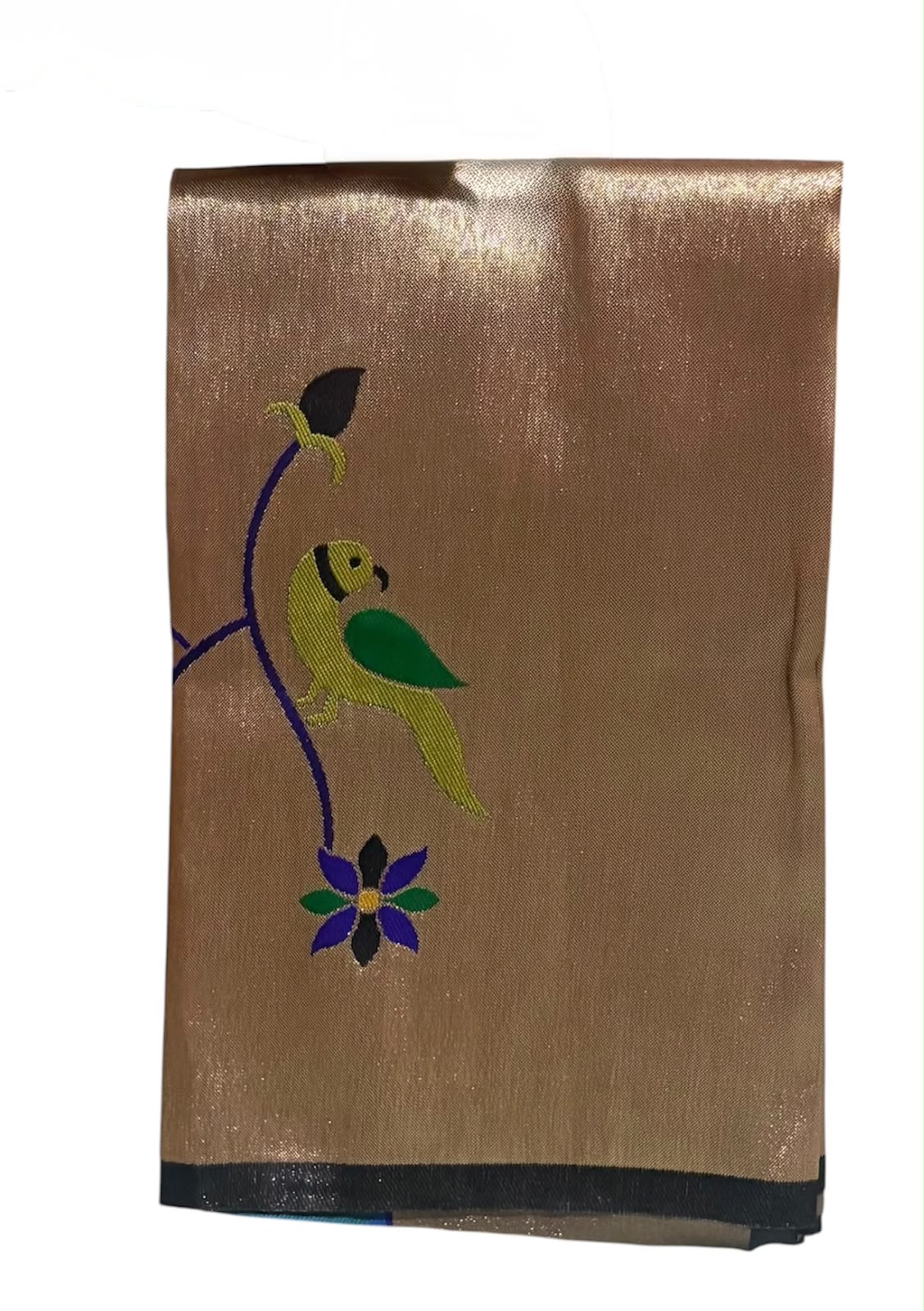 Delicate Peacock Parrot Motif Blouse Piece