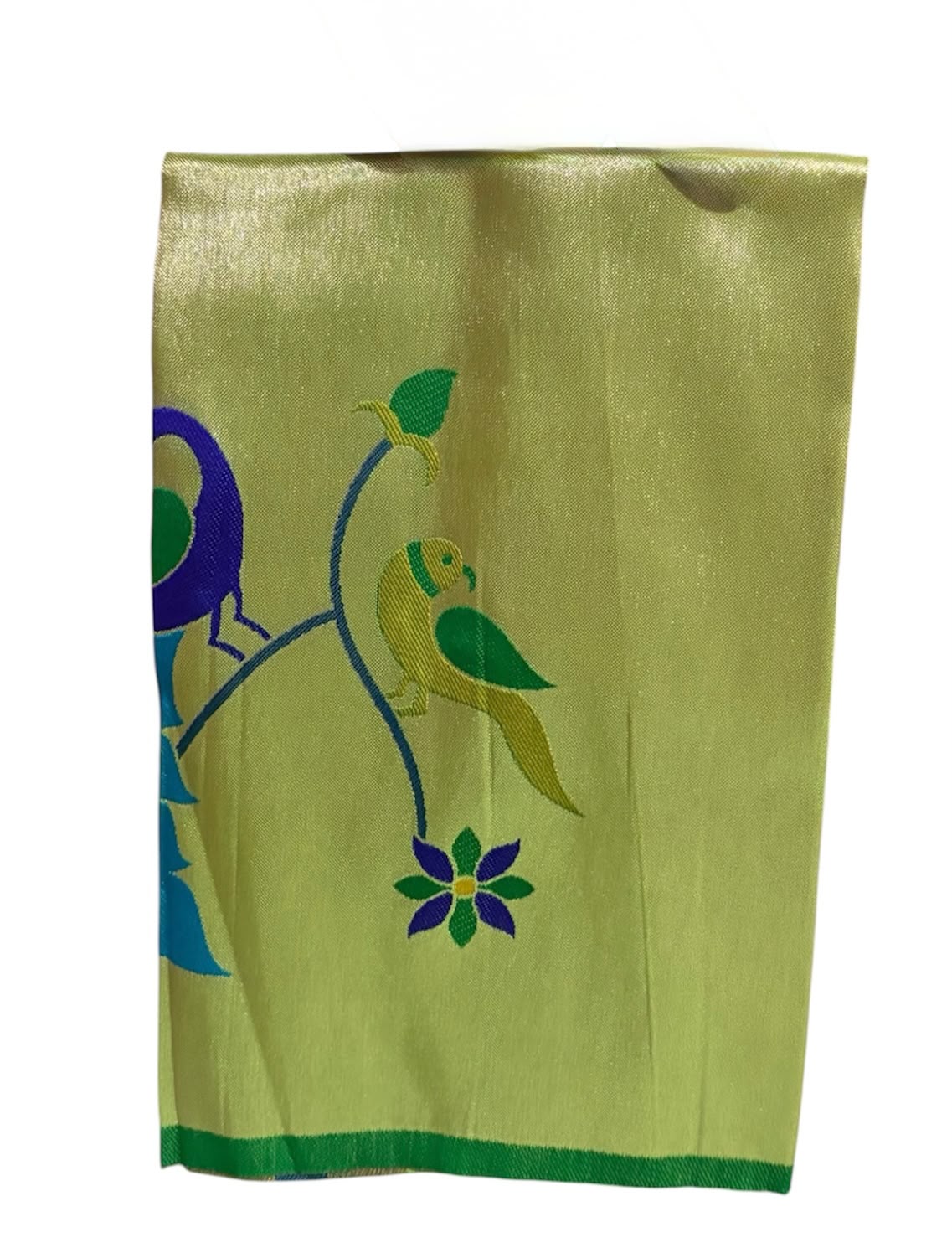 Delicate Peacock Parrot Motif Blouse Piece