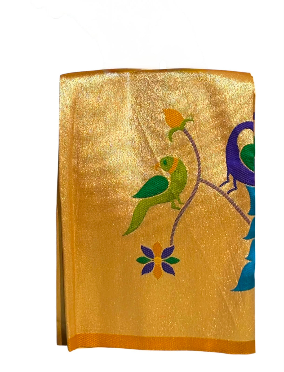 Delicate Peacock Parrot Motif Blouse Piece