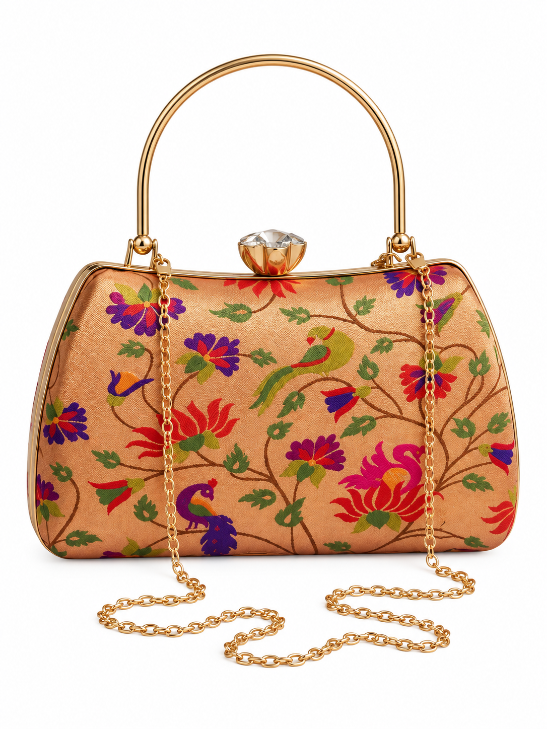 Paithani All Over Design Frame- Arched Rectangle