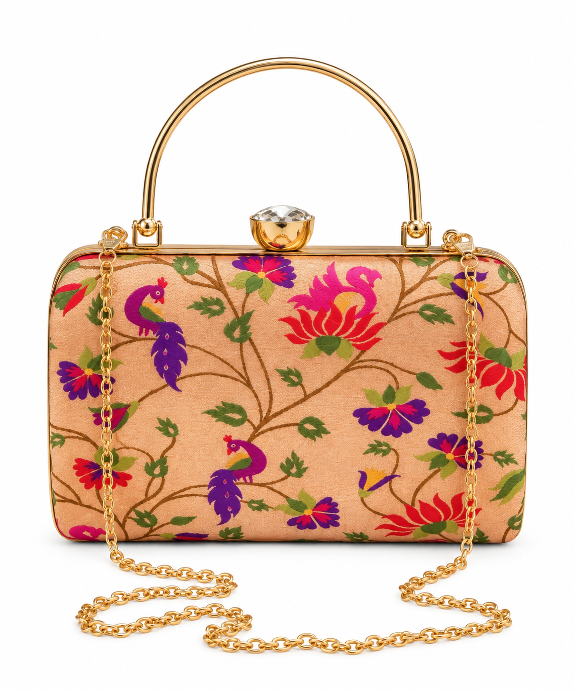Paithani All Over Design Frame- Rounded Rectangle