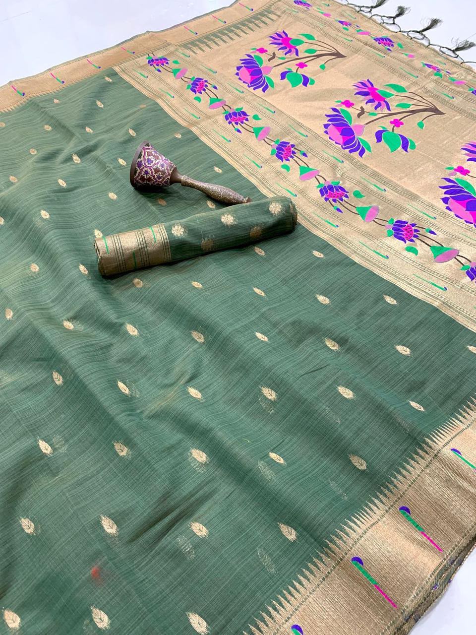 Muga cotton with Muniya border