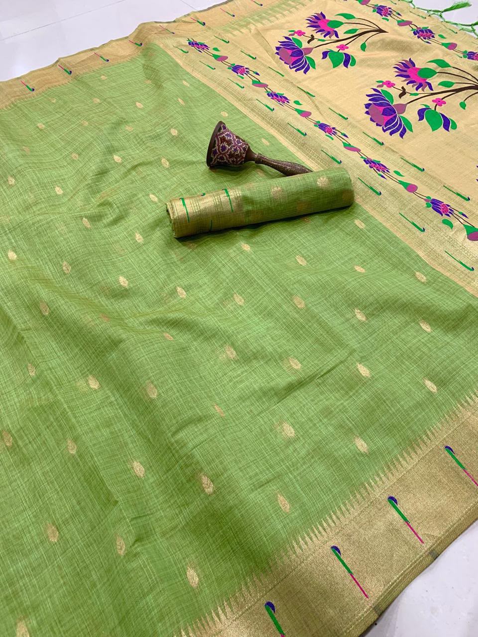 Muga cotton with Muniya border