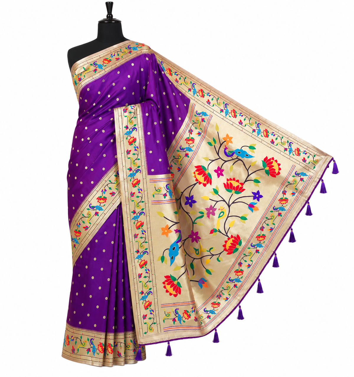 Premium Soft Silk Saree with Peacock Parrot border