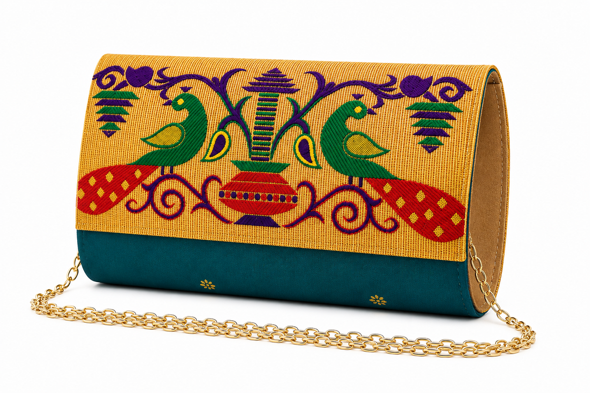Small Paithani Clutch