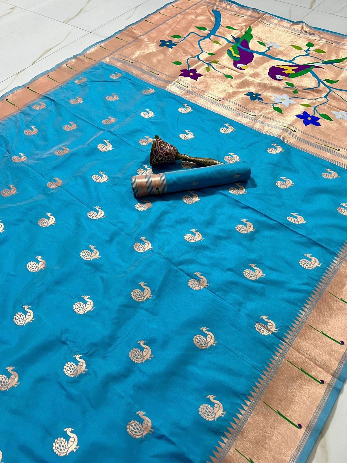Soft Silk Paithani with Muniya Border