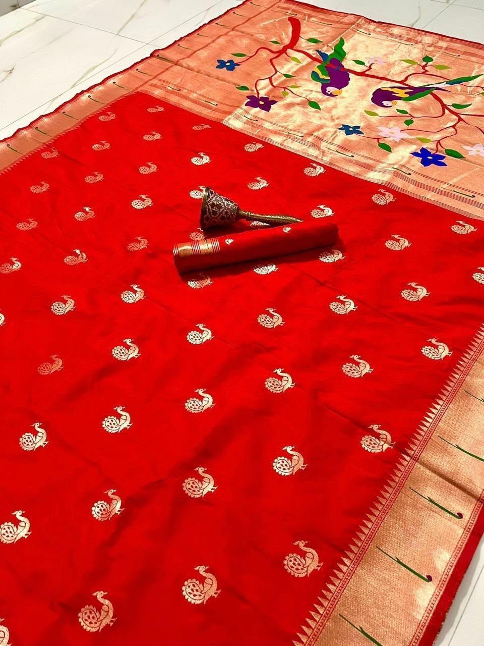 Soft Silk Paithani with Muniya Border