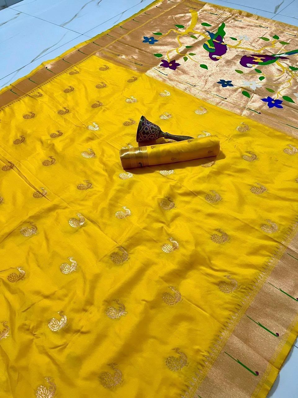 Soft Silk Paithani with Muniya Border