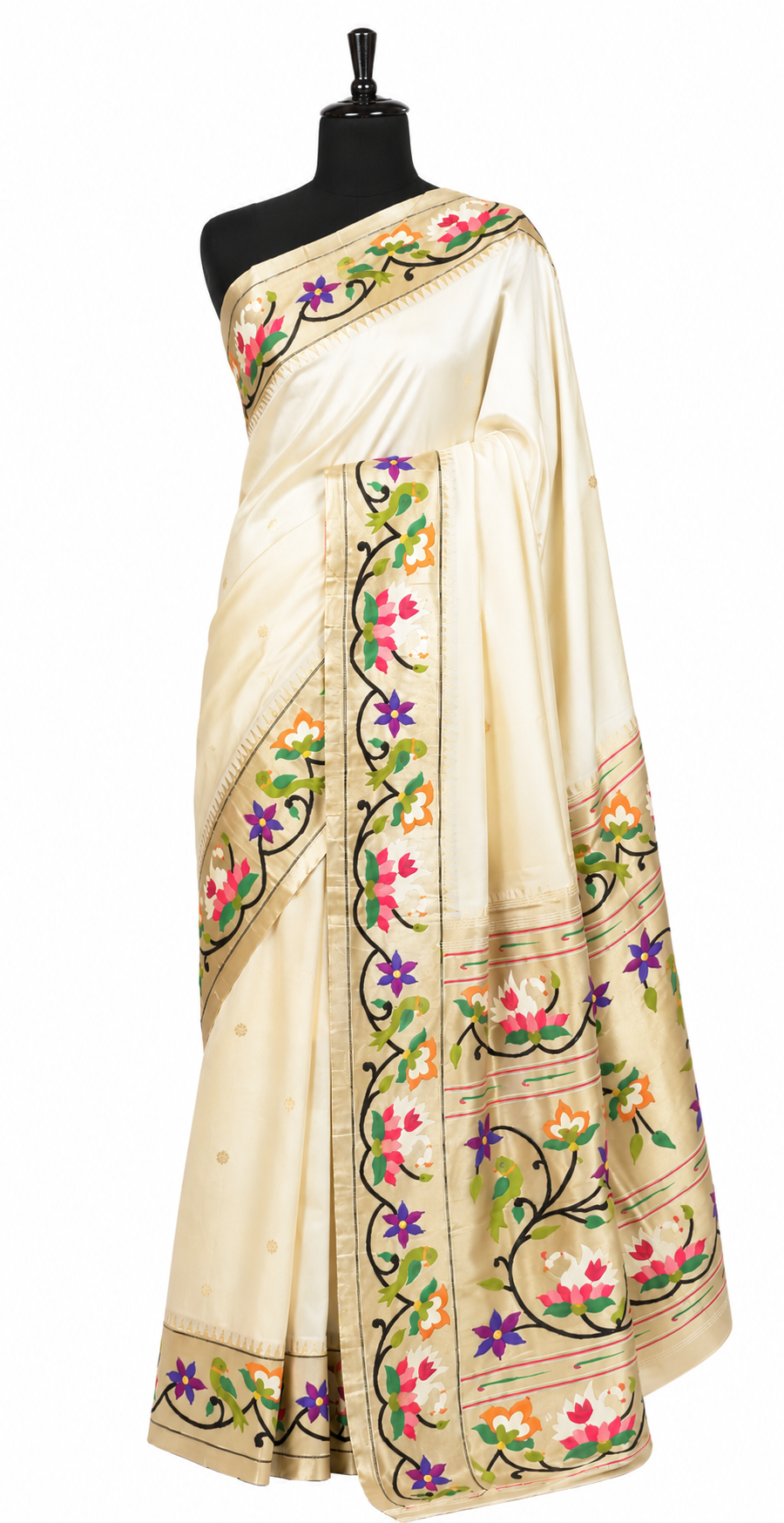 Premium Soft Silk Saree with Swan Parrot border