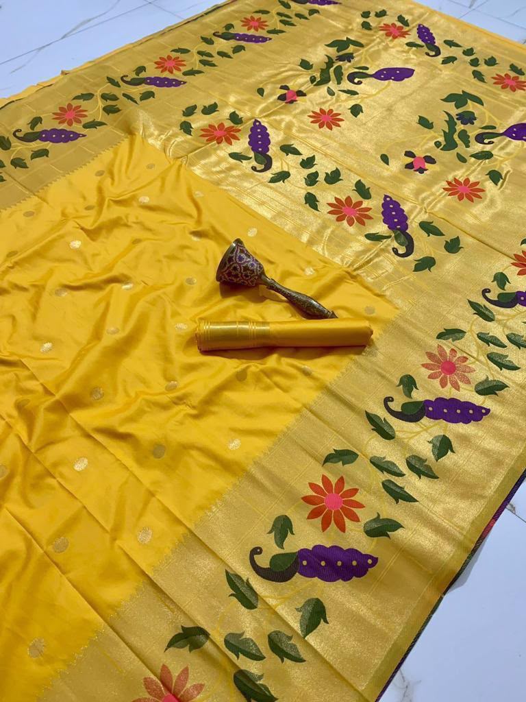 Soft Silk Paithani with Both Side Broad Border